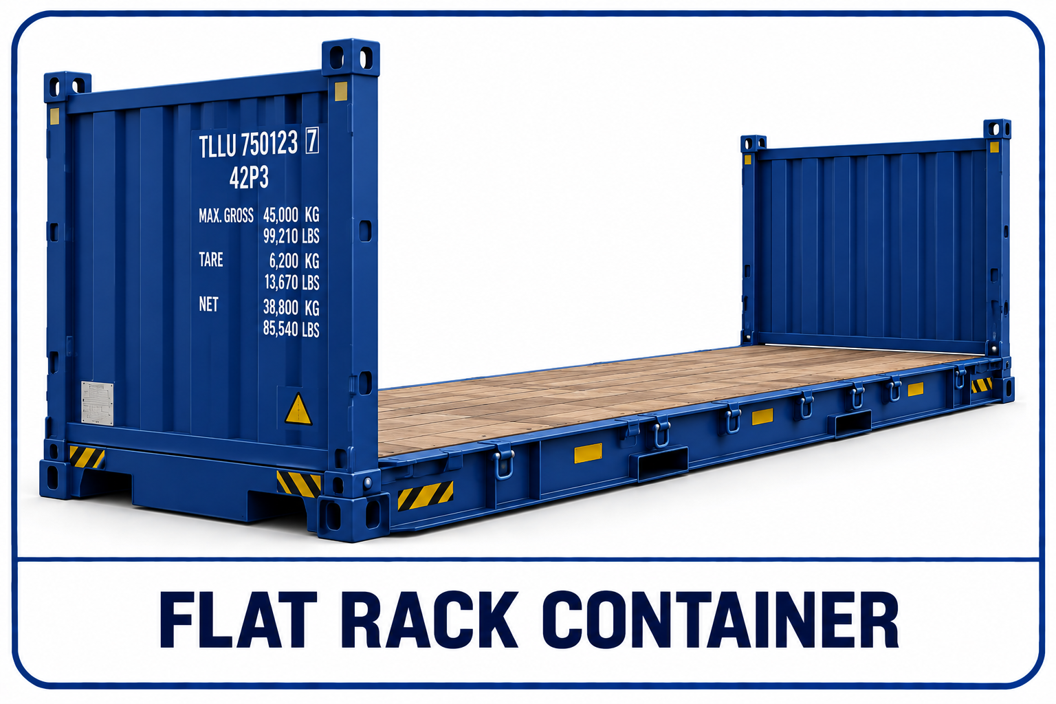 20ft 40ft Flat Rack Container